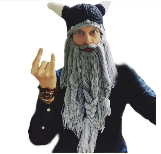 Long Bearded Viking Bean Creative Personalise Party Hat