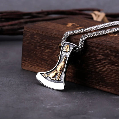 Collar vikingo Thor Wolf Axe