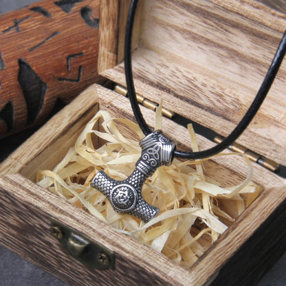 Collier Mjolnir unisexe avec le marteau de Thor Viking