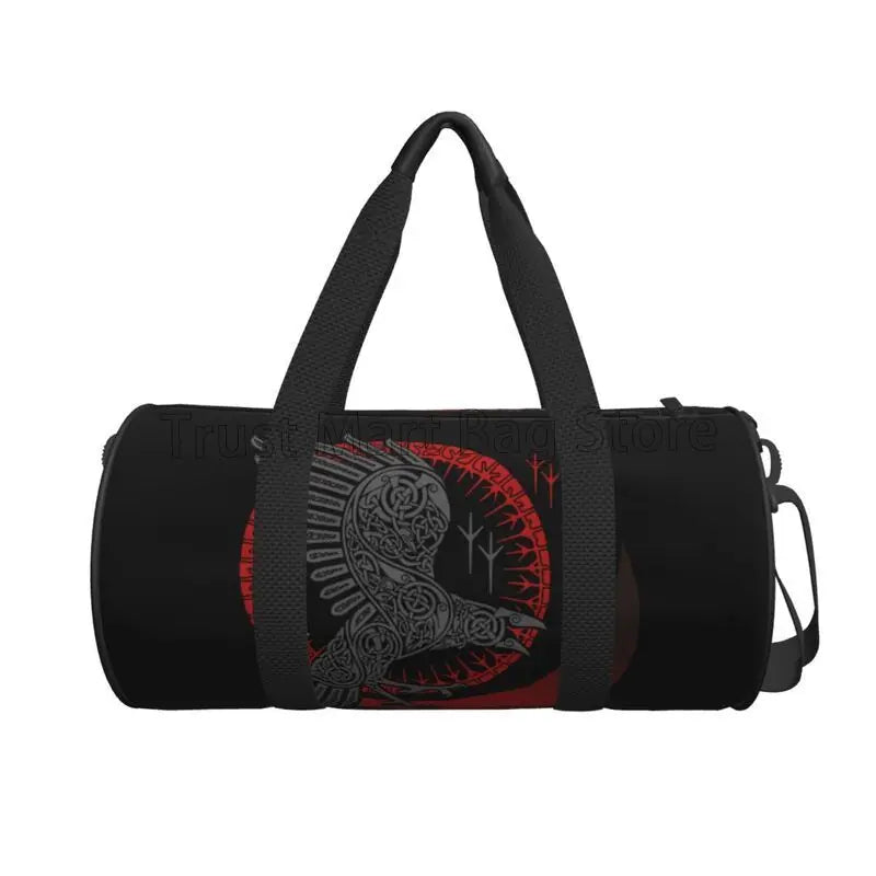 Travel Gym Sports Weekender Overnight Duffel Norse Raven Viking Bag