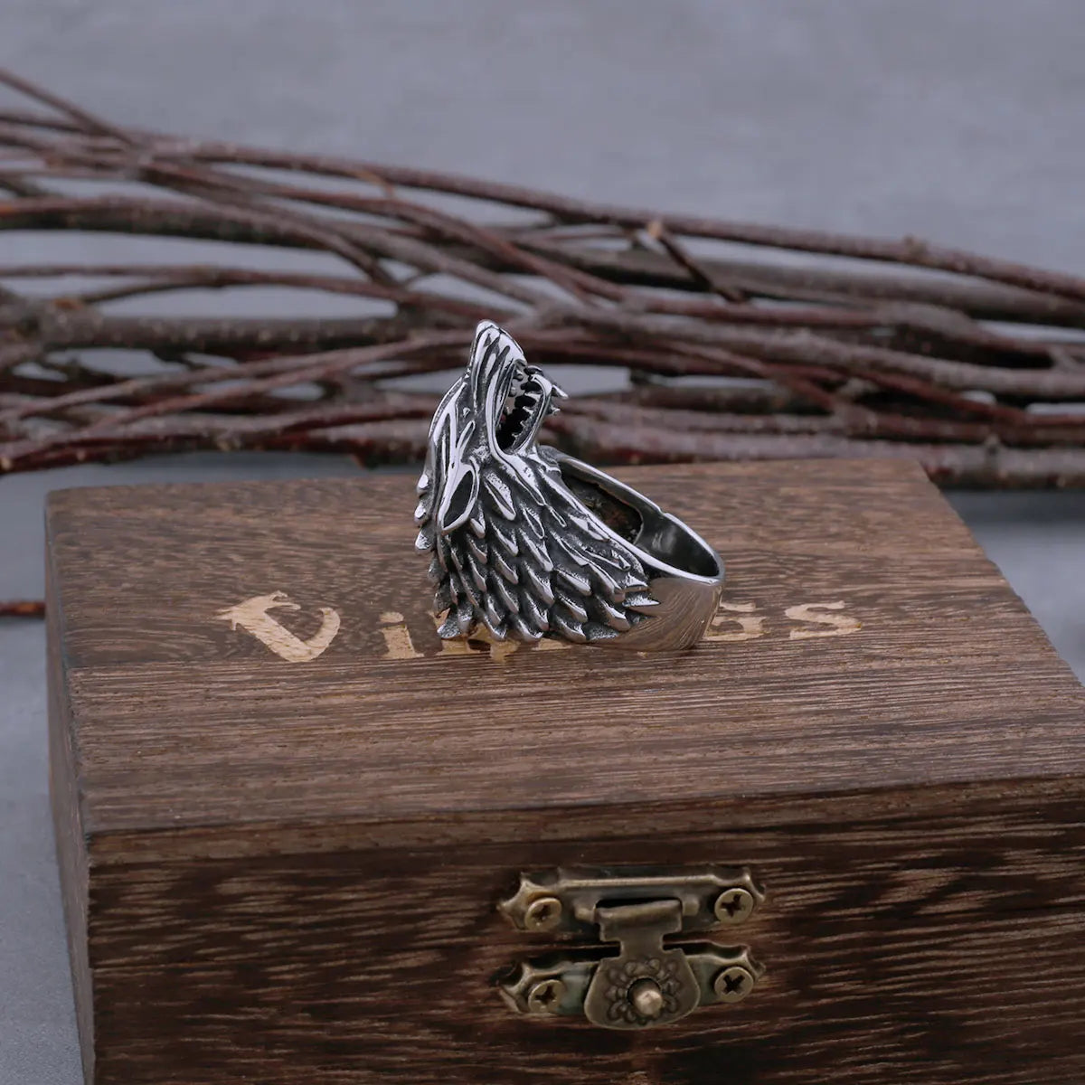 Domineering Viking Wolf Stainless Steel Ring