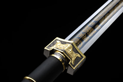 80cm Ancient Metal True High Steel Film Sharp High Hardness Warrior Battle Metal Viking Sword