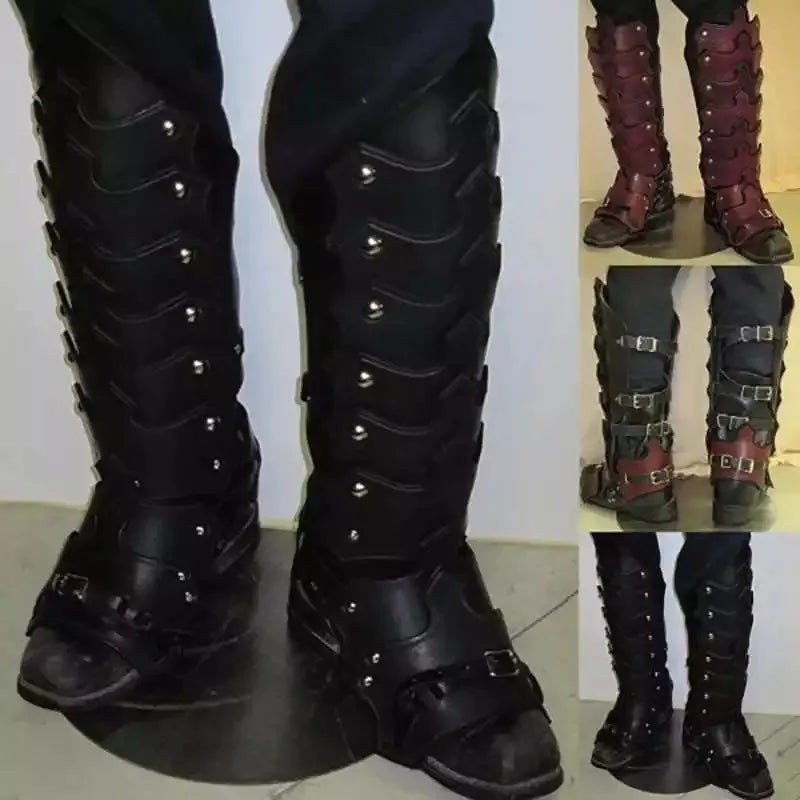 Larp PU Leather Leg Armor - TripleViking