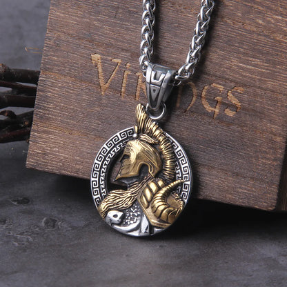 Collier Viking Casque Sparte