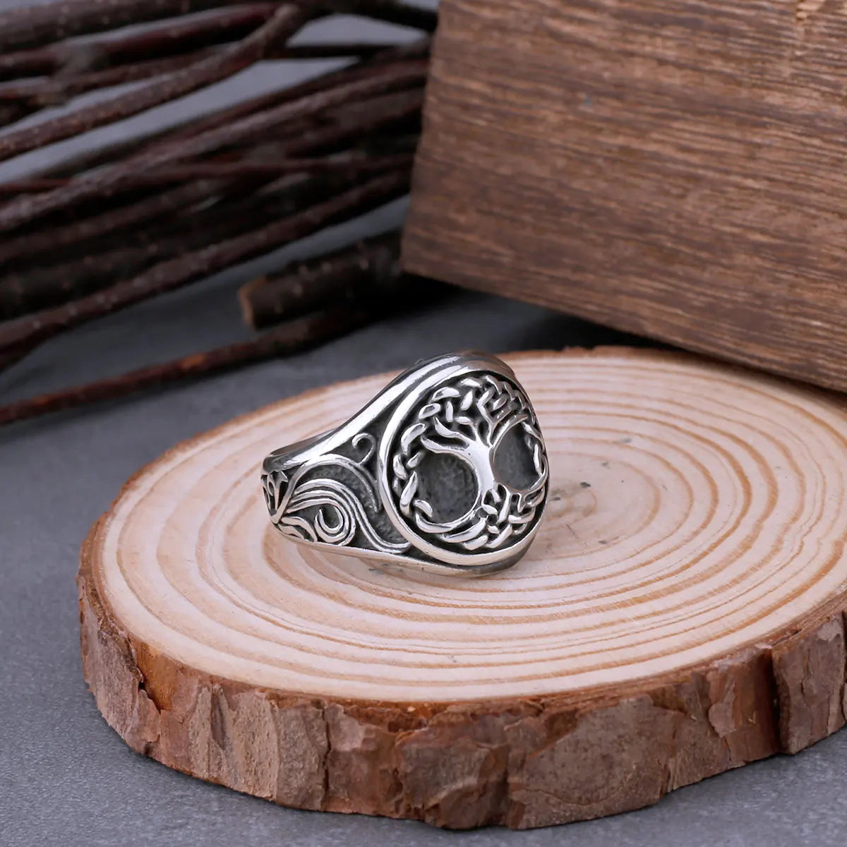 New Viking Tree of Life Yggdrasil Ring