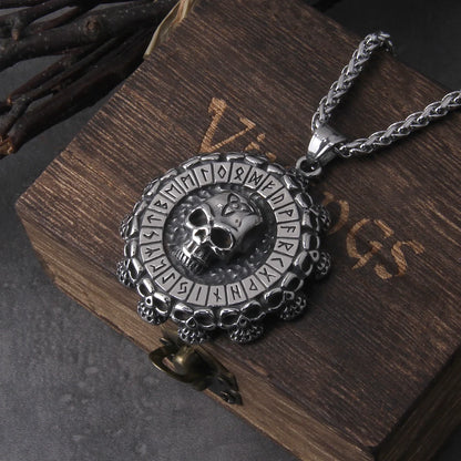 Mode Valknut Skull Axe Warrior roestvrijstalen Viking ketting