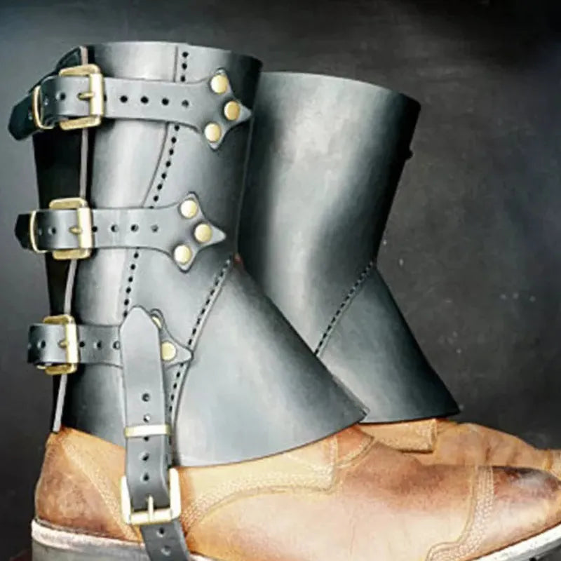 Viking Warrior Gaiters Armor Leather Boot Shoes