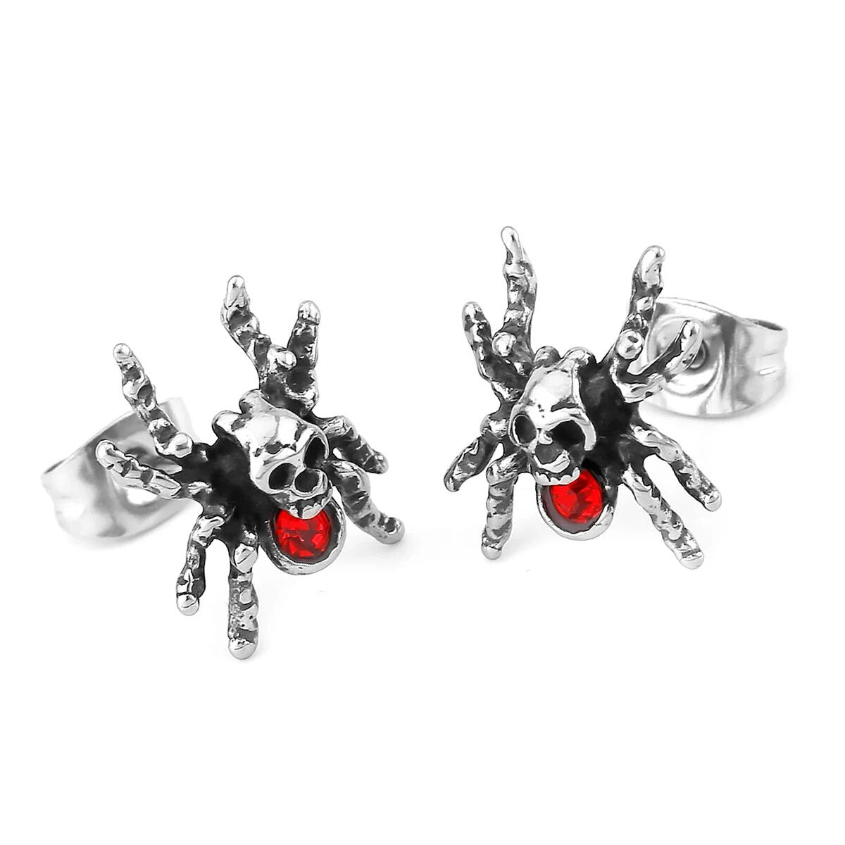 Gothic Spider Diamond Earrings - TripleViking