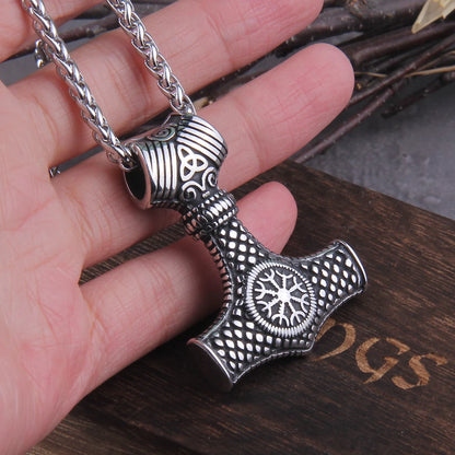 Collier amulette Mjolnir Viking scandinave Rune cool