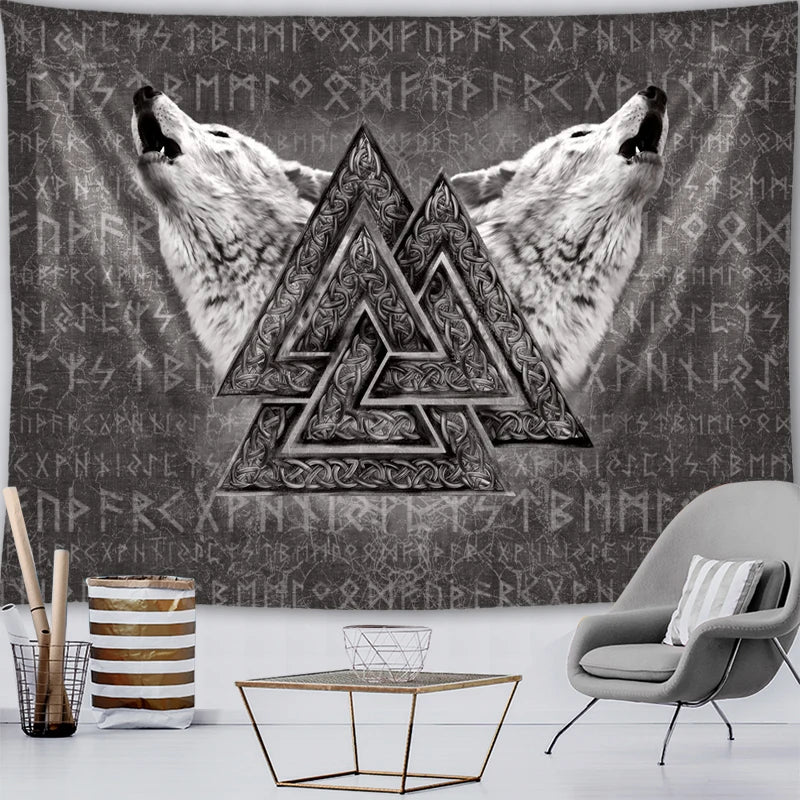 Viking's Large Fabric Wall Tapestry