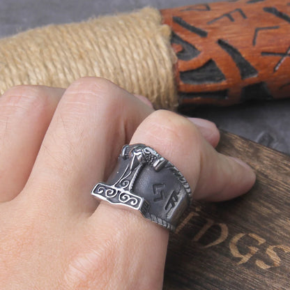 Thor's Hammer Viking Mjolnir Ring