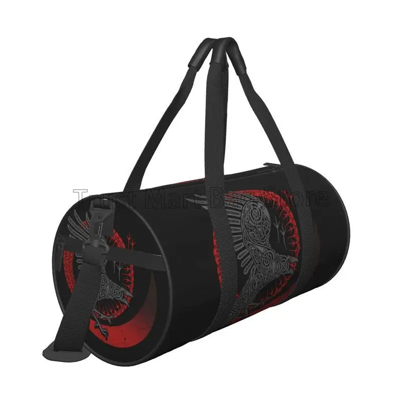 Travel Gym Sports Weekender Overnight Duffel Norse Raven Viking Bag