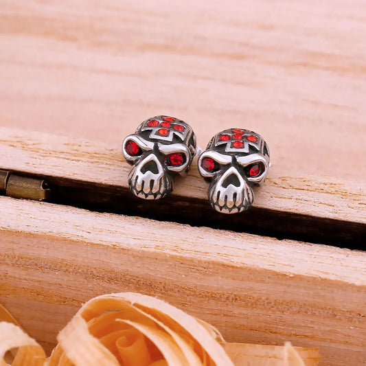 Muoti Cross Skull Stud Viking -korvakorut