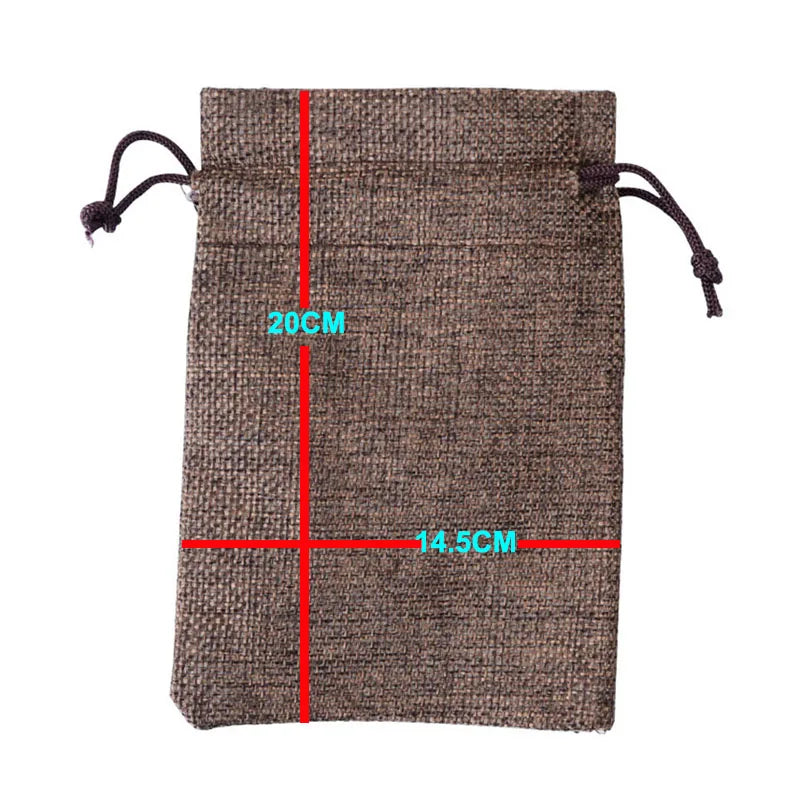 Viking Vintage Linen Money Pouch Drawstring Bag