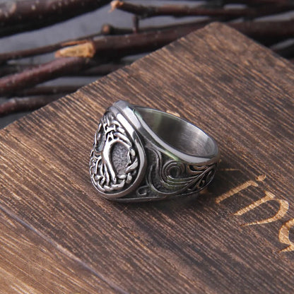 Tree of Life Signet Ring - TripleViking