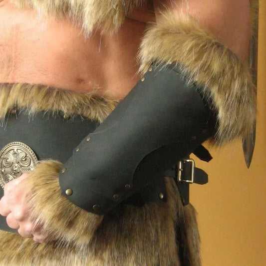 Viking Warrior Leður Bracer Steampunk