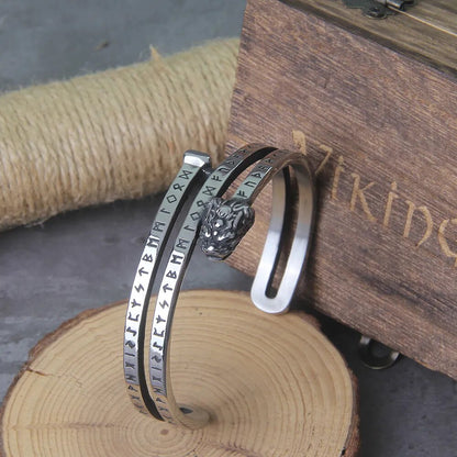 Dragon Amulet Cuff Bangle - TripleViking