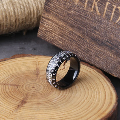 Rune Cool ruostumattomasta teräksestä valmistettu Celtic Viking Ring