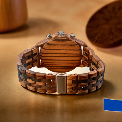 Motejubileum bryllupsdag gave gravert Custom Wood Viking Watch