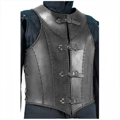 Medieval Viking Pirate skinnvest rustning