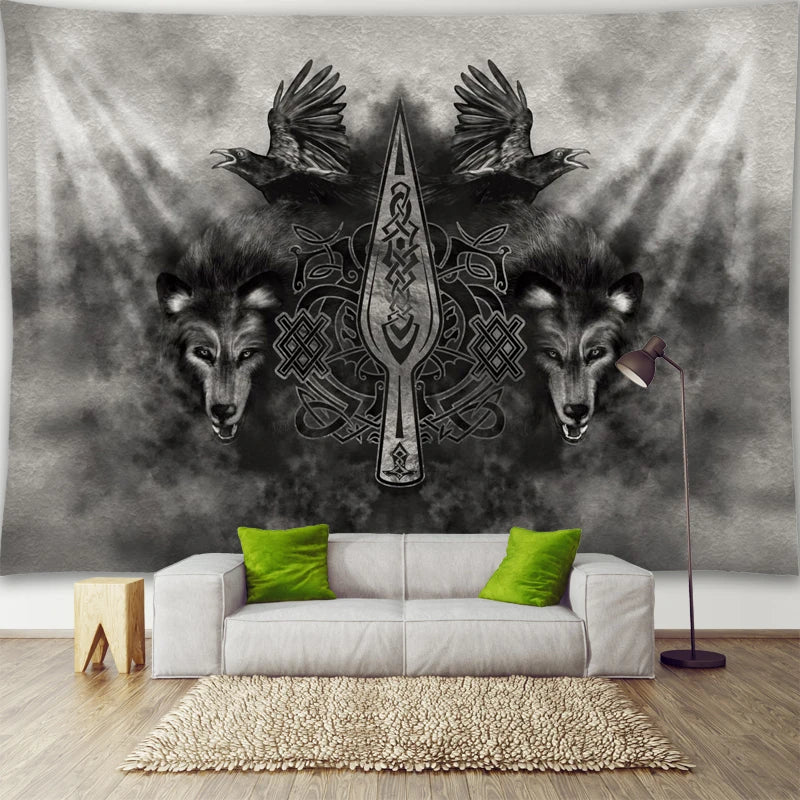 Viking's Large Fabric Wall Tapestry