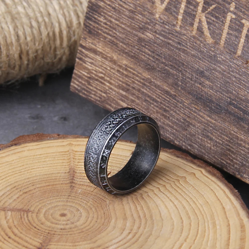 Rune Cool Stainless Steel Celtic Viking Ring