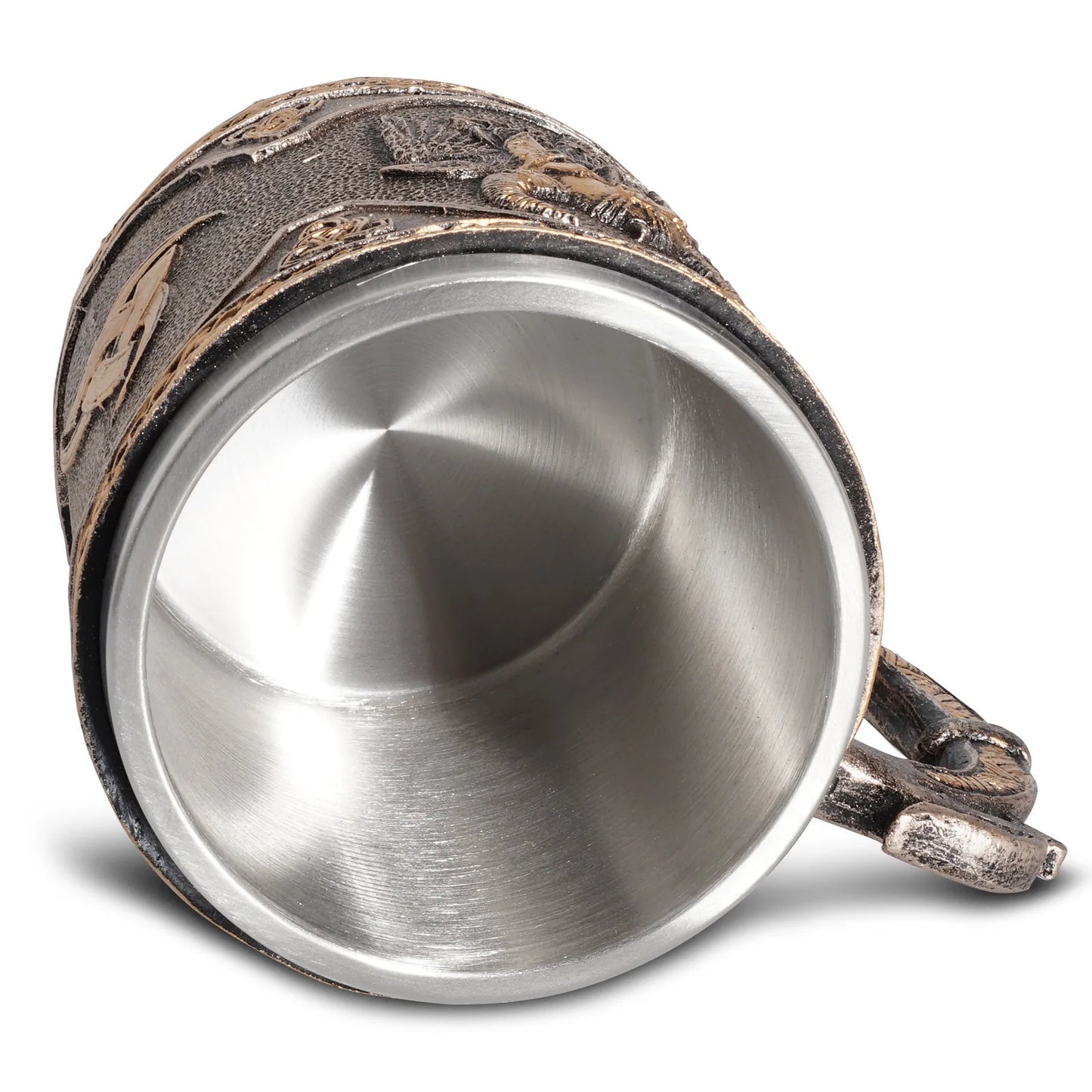 Warrior Style Resin Stainless Steel Beer Viking Mug