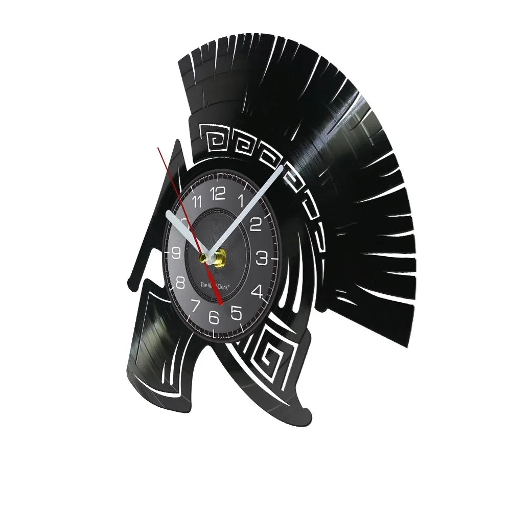 Viking Ancient Knight Warrior's Vinyl Record Wall Clock
