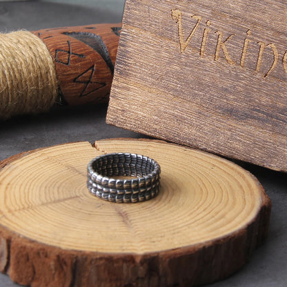 Kæmpe Ouroboros Snake Viking Ring