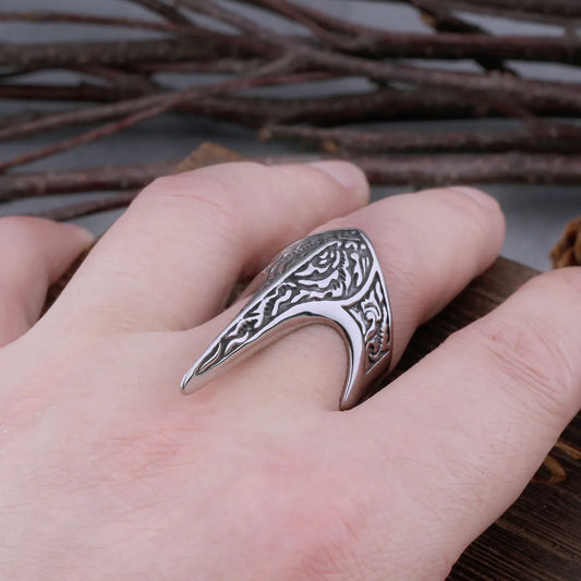 Stainless Steel Heterosexual Irregular Claw Street Viking Ring