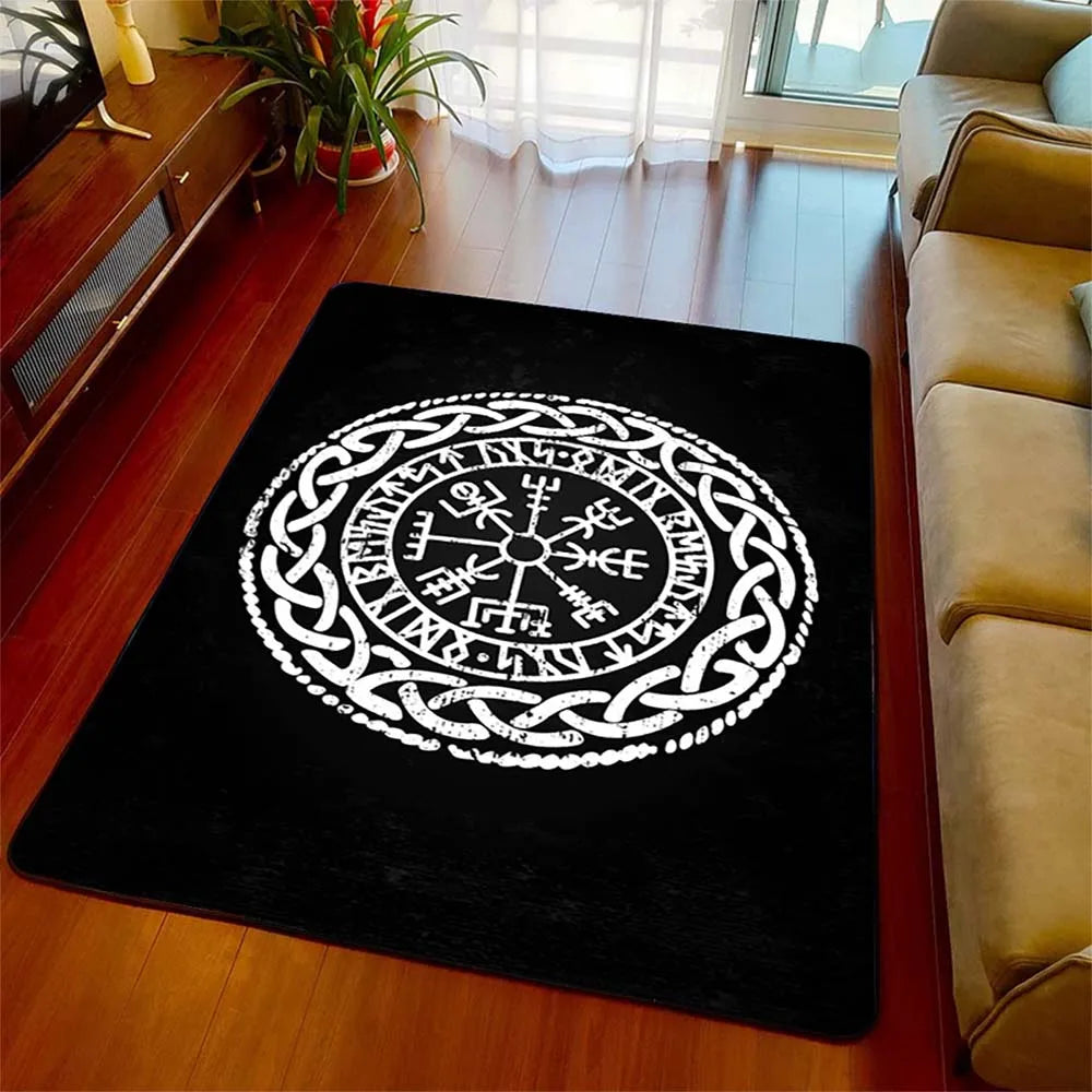 Zwarte Keltische Viking Rug Draken Tattoo Luxe Karpetten