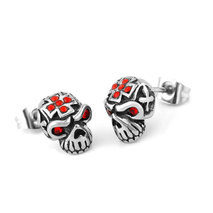 Fashion Cross Skull Stud Viking øreringe