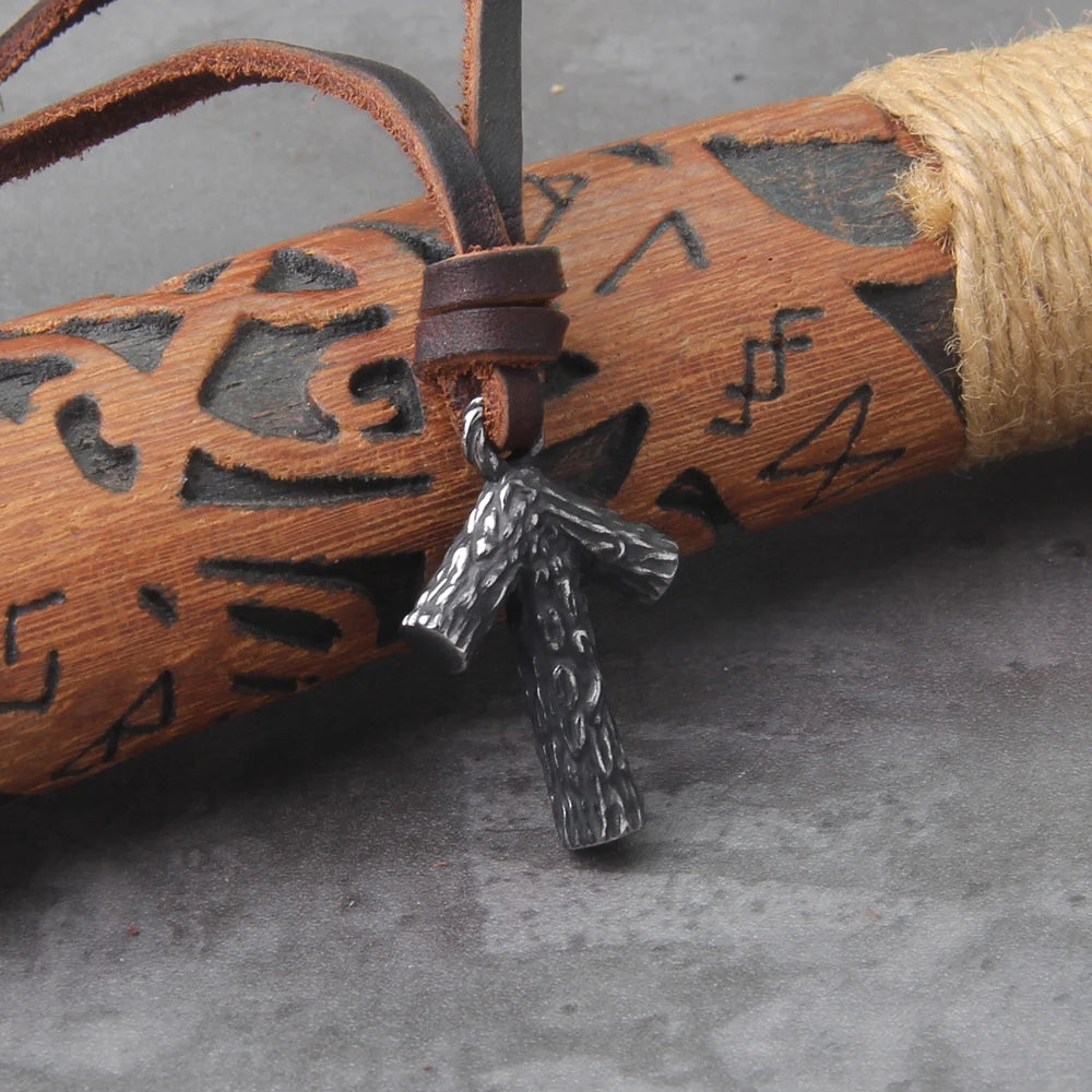 Gray Rune Viking Necklace