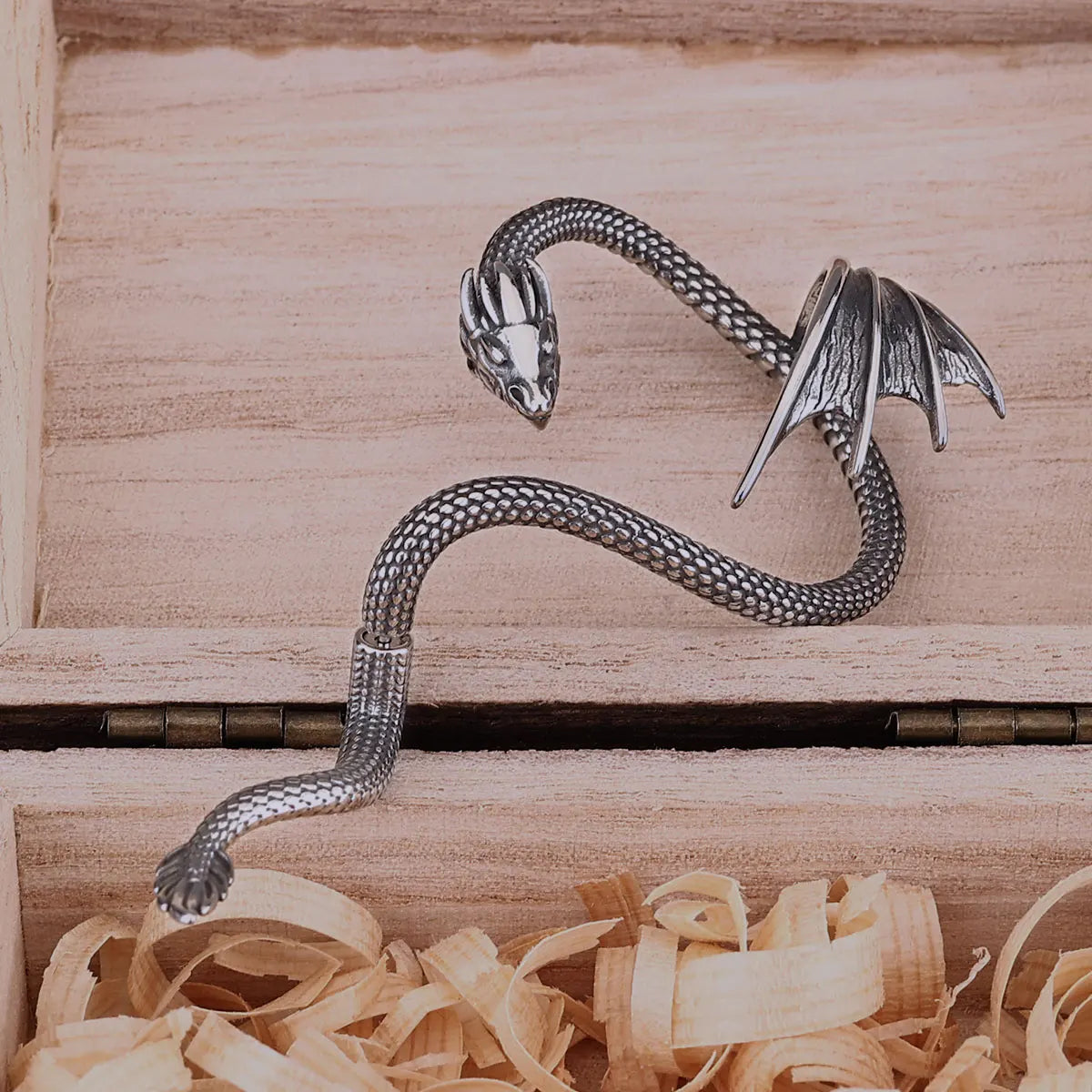 Stainless Steel Animal Creative Design Dragon Clip Earrings