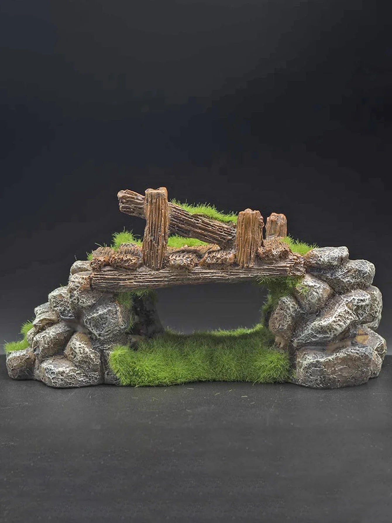 Viking Creative Moss Rockery Shape Fisketank Ornamenter Dekoration