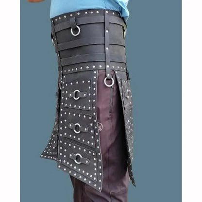 Knight Cosplay Leather Tasset Belte Nordic Warrior Pirate Battle Skjørt Gothic Steampunk Viking Armor