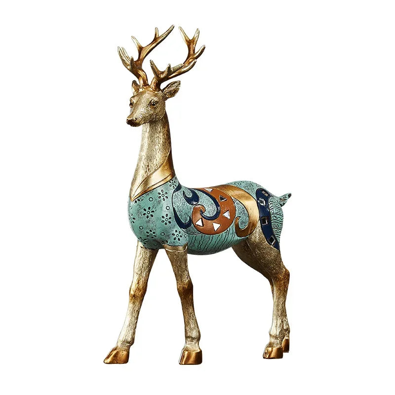 Lucky Sika Deer Craft Fyrir Stofa Viking Home Decor