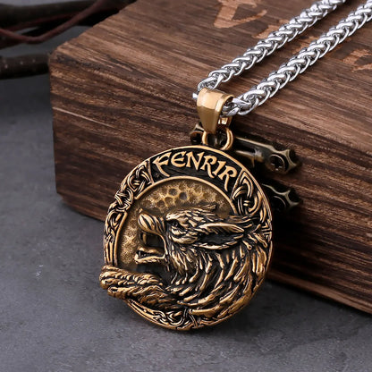 Modieuze Wolf Fenrir Viking ketting