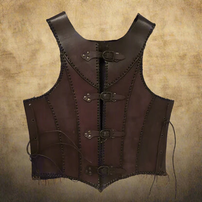 Medieval Viking Pirate skinnvest rustning