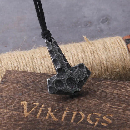 Gray Thor's hammer Necklace - TripleViking