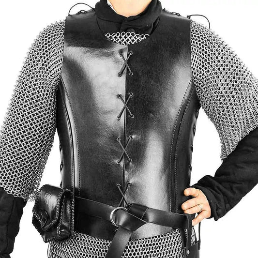 Viking Pirate Knight Cosplay Costume Leather Body Chest Armor
