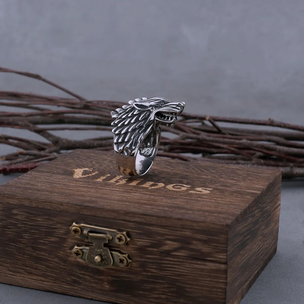 Domineering Viking Wolf Stainless Steel Ring