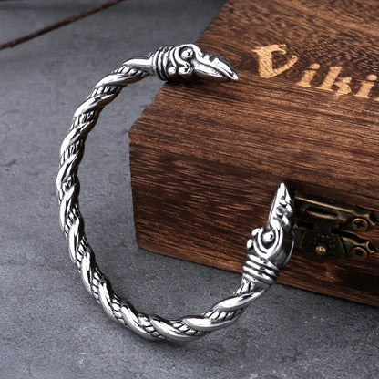 Zapestnica Raven Head Cuff Viking