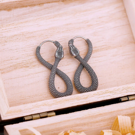 Boucles d'oreilles Hip-hop avec huit serpents Viking, nouvelle collection