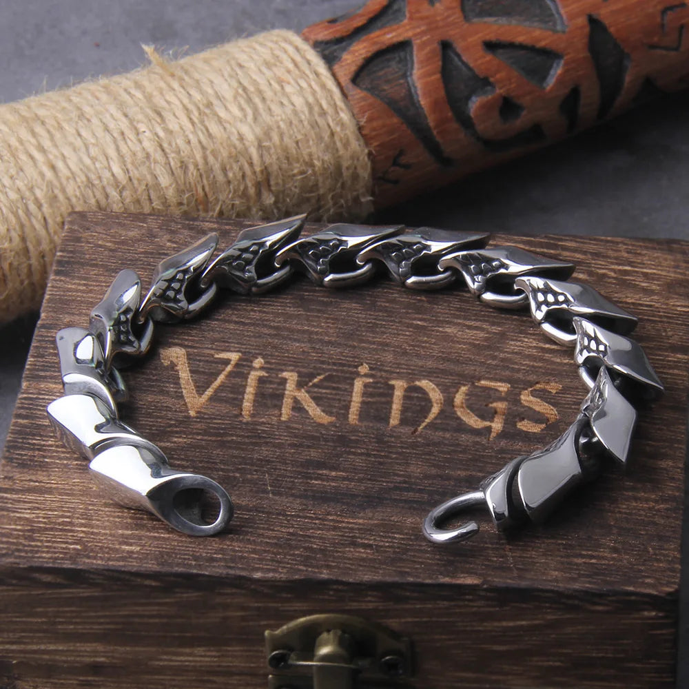 Cool Ouroboros Vintage Punk Viking Bracelet