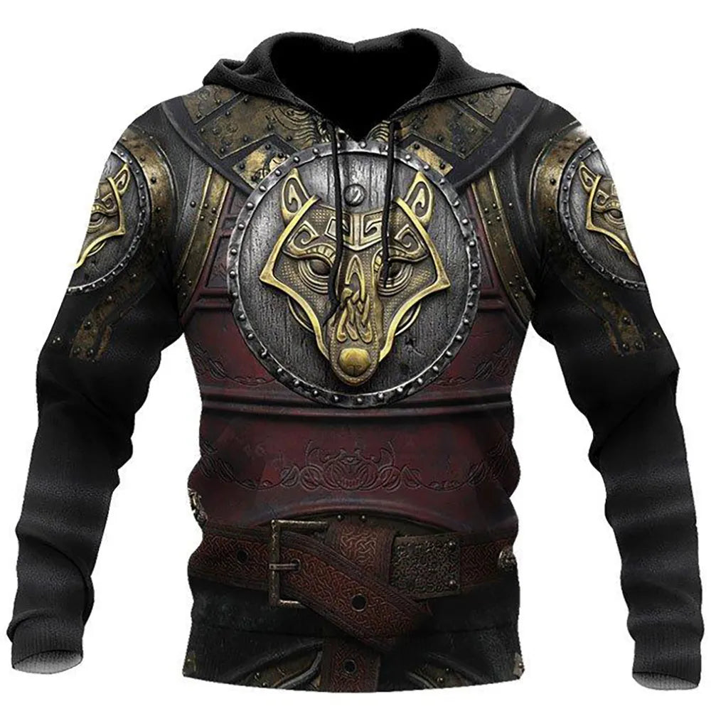 3D Print Viking Costume Man Hoodies - style 3