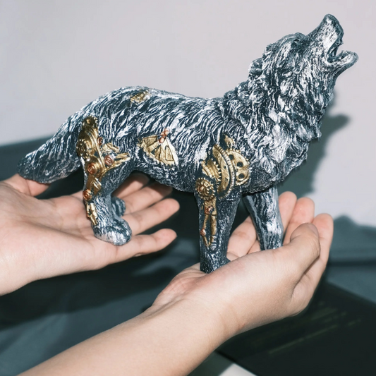 Viking Wolf Fenrir Steampunk Resin Handicraft